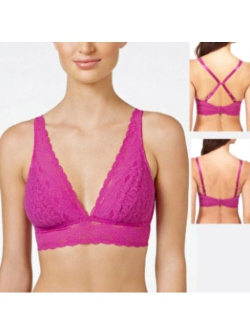 Wacoal Fuchsia Lace Bralette With Racerback Option
